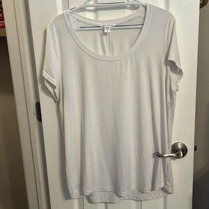 Athleta White Boatneck Tee